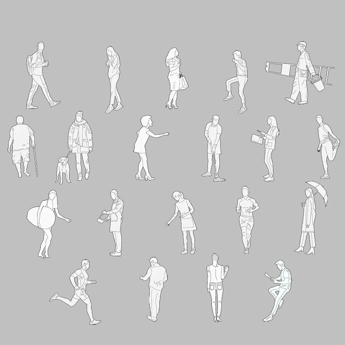 People In Cad Standing People Cad Blocks Detail Elevation 2d View Layout Autocad File