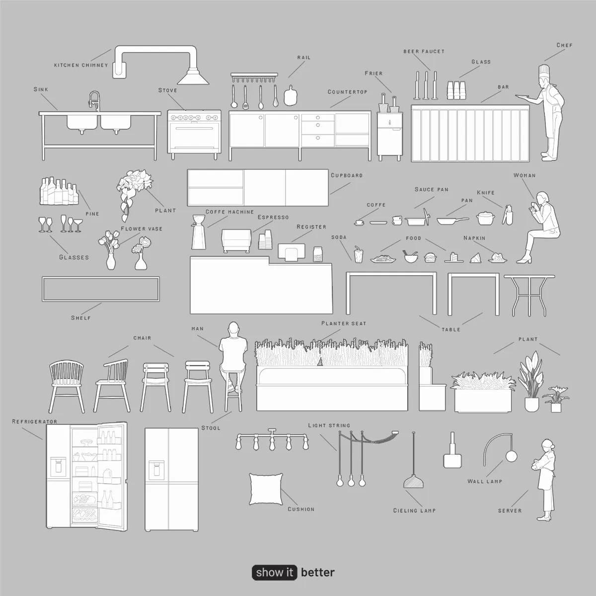 Autocad Restaurant Blocks Restaurant Booths Free CAD Drawings