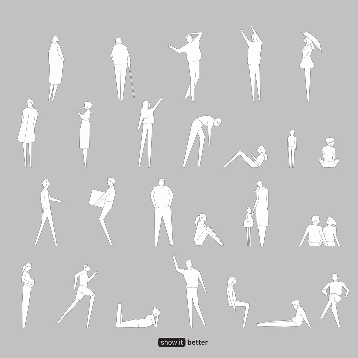 Show it Better | Tall Human Figures Elevation