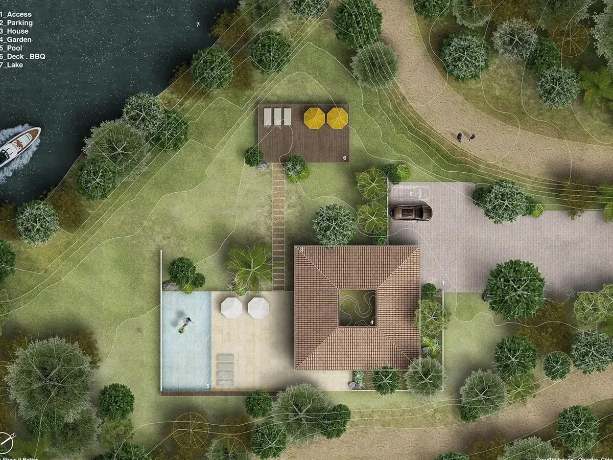 Realistic site plan